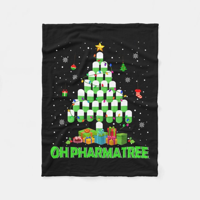 Pharmatree Christmas Tree Pharmacy Mediation P Fleecedecke (Vorderseite)