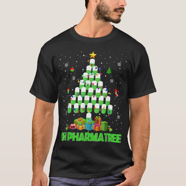 Pharmatree Christmas Tree Pharmacy Mediation P T-Shirt (Vorderseite)