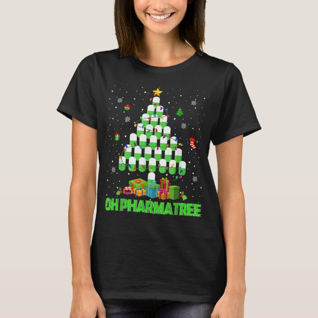 Pharmatree Christmas Tree Pharmacy Mediation P T-Shirt (Vorderseite)