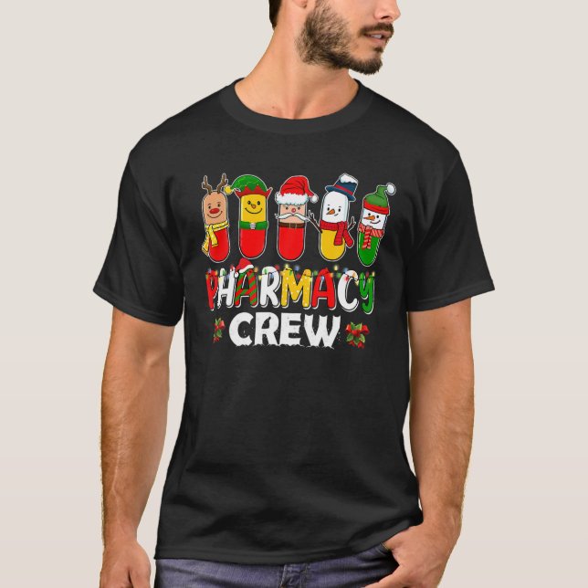 Pharmazeutische Crew, Apotheker Weihnachten T-Shirt (Vorderseite)