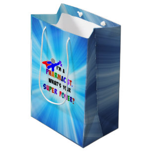 Pharmazeutischer Superheld-Design Mittlere Geschenktüte