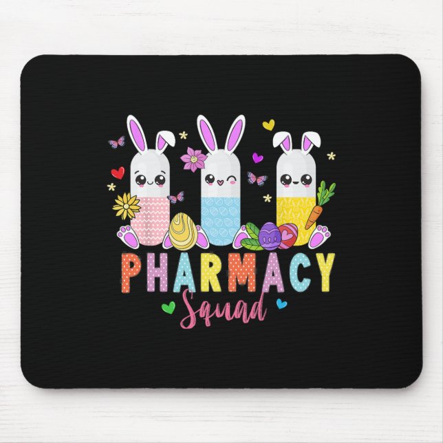 Pharmazeutischer Unternehmer Bunny Easter Day Phar Mousepad (Vorne)