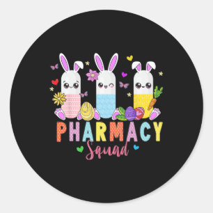 Pharmazeutischer Unternehmer Bunny Easter Day Phar Runder Aufkleber