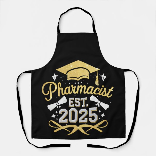 Pharmazeutischer Unternehmer Est 2025 Pharmazeutis Schürze (Vorderseite)