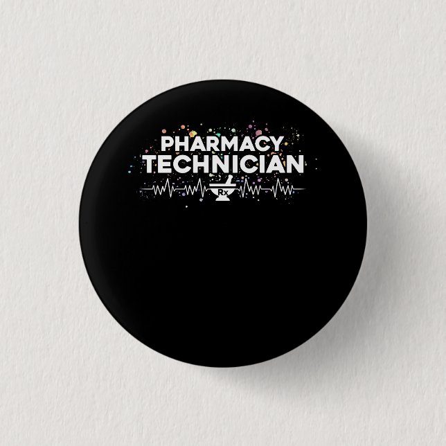 Pharmazeutischer Unternehmer Pharmacy Tech Button (Vorderseite)