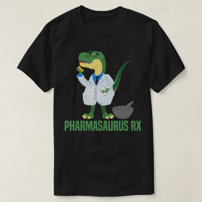 Pharmazeutischer Unternehmer Pharmasaurus RX T-Shirt (Design vorne)