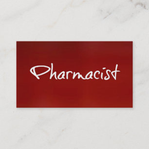 Pharmazeutischer Unternehmer Red Business Card Visitenkarte