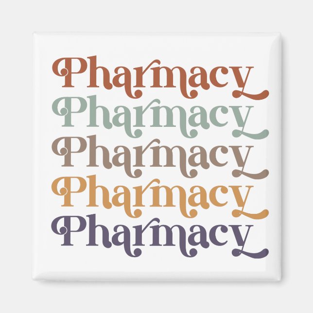 Pharmazeutischer Unternehmer Retro Pharmacy Studiu Magnet (Vorne)
