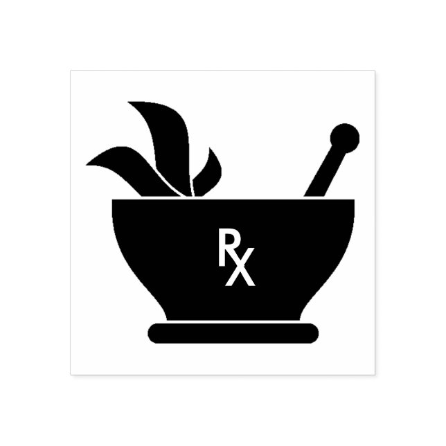 Pharmazeutischer Unternehmer RX Pharmacy Logo Gummistempel (Prägung)