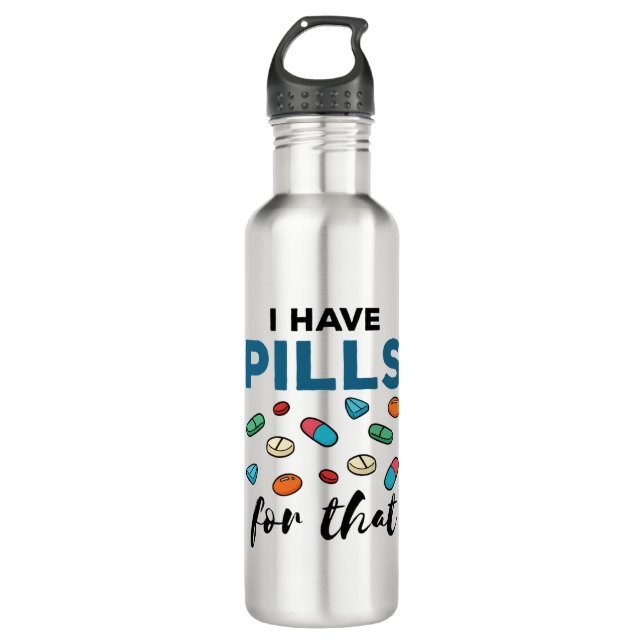 Pharmazeutischer Unternehmer Tech Ich habe dafür T Edelstahlflasche (Vorderseite)