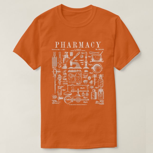 Pharmazeutischer Unternehmer Werkzeuge Vintag Pate T-Shirt (Design vorne)