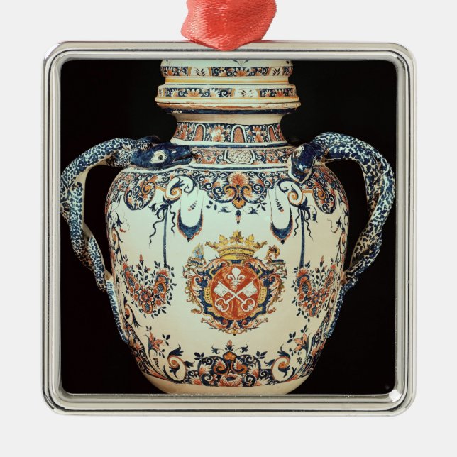 Pharmazeutisches Glas Silbernes Ornament (Vorne)