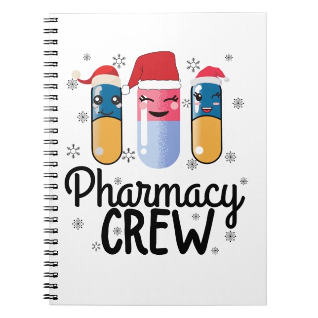 Pharmazie-Crew. Apotheker Weihnachts-T - Shirt Notizblock (Vorderseite)