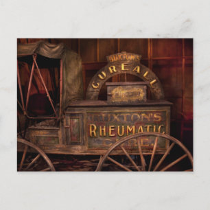 Pharmazie - Der rheumatische Kur-Wagen Postkarte