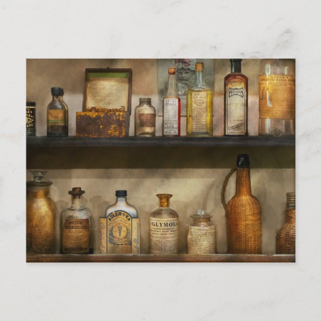 Pharmazie - Medizin aus der Vergangenheit Postkarte (Vorderseite)