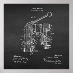 Pharmazie Print #5 Tablet Machine Patent Poster