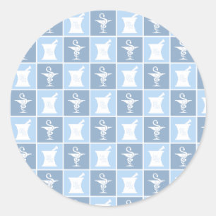 Pharmazie-Symbol   Apotheker   Pharmacy Tech Runder Aufkleber