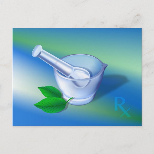 Pharmazie-Symbol Postkarte (Vorderseite)