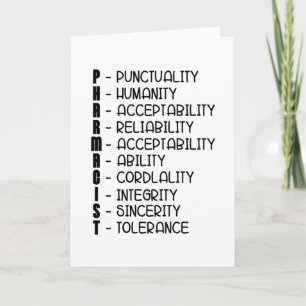 Pharmaziekonzept Mediziner Pharmazeutischer Untern Karte