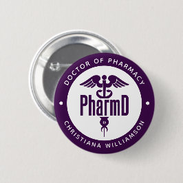 PharmD Arzt des Pharmazeutischen Abschlusses Apoth Button