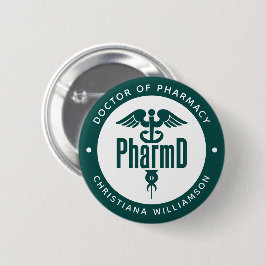 PharmD Arzt des Pharmazeutischen Abschlusses Apoth Button