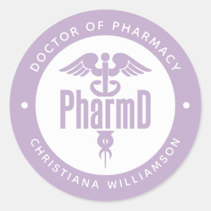 PharmD Arzt des Pharmazeutischen Abschlusses Apoth Runder Aufkleber