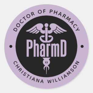 PharmD Arzt des Pharmazeutischen Abschlusses Apoth Runder Aufkleber