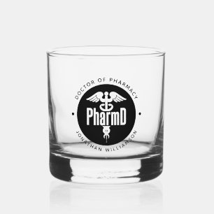 PharmD Arzt des Pharmazeutischen Abschlusses Apoth Whiskyglas