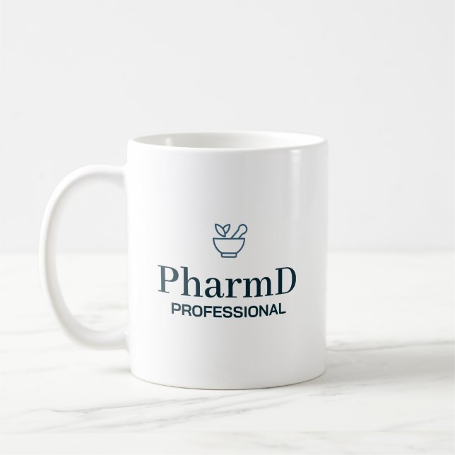 PharmD-Berufstypografie Kaffeetasse (Links)