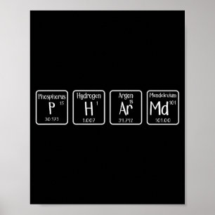 Pharmd Periodensystem für Apotheker lustig Poster