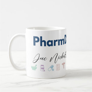 PharmD Personalisierter Becher Minimaler moderne Kaffeetasse