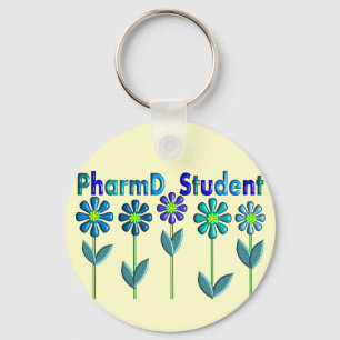 PharmD Student BLUE FLOWERS Schlüsselanhänger