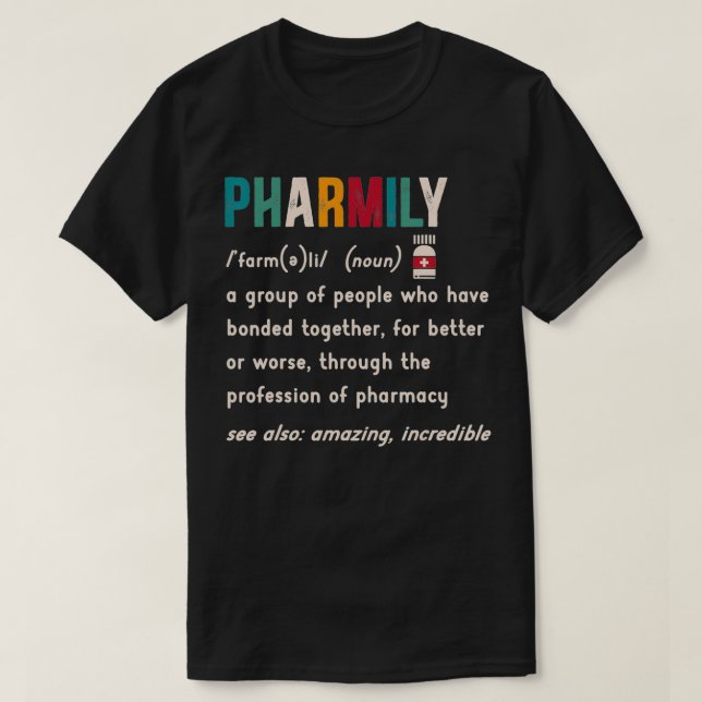 Pharmily Pharmacy Squad Pharmaka lizenziert Druggi T-Shirt (Design vorne)