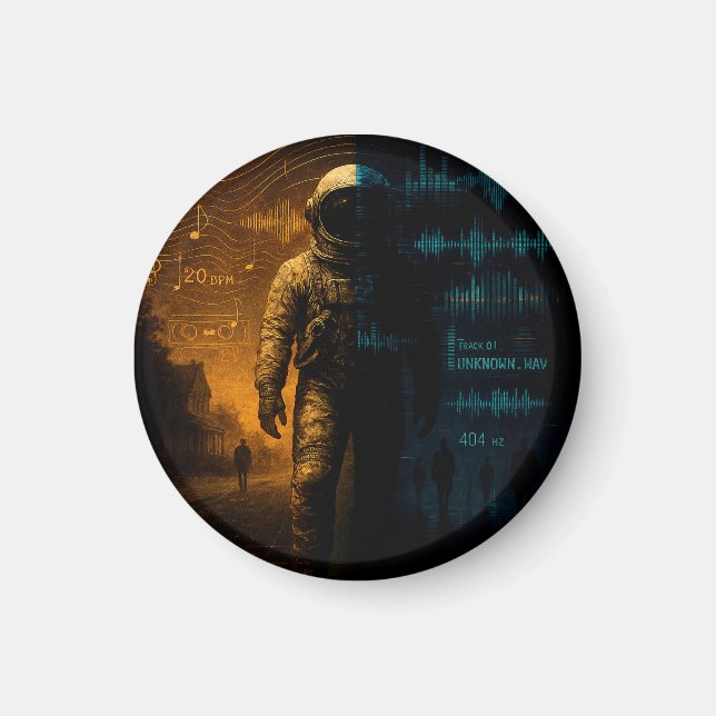 Phase 1 Poster - Glitch Astronaut Art Magnet (Vorne)