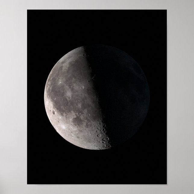 Phase Mond im dritten Quartal Poster (Vorne)