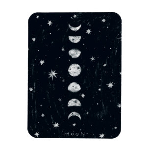 Phasen des flexiblen Foto Magnet des Mondes