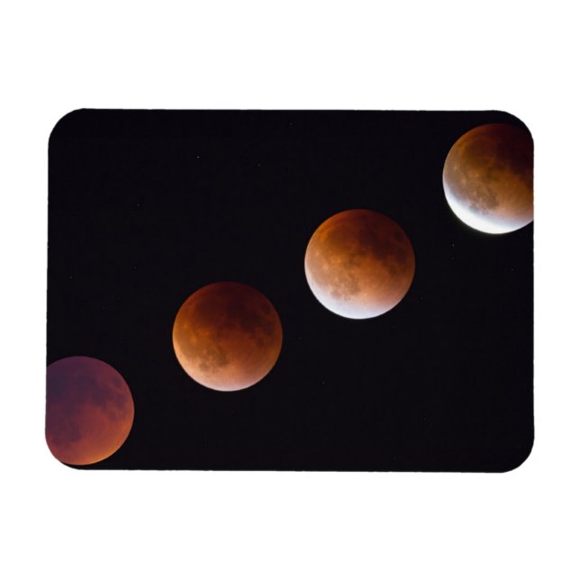 Phasen des gesamten Lunar-Eclipses | Seattle Magnet (Horizontal)