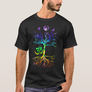 Phasen des Mondbaums Om Chakra T-Shirt