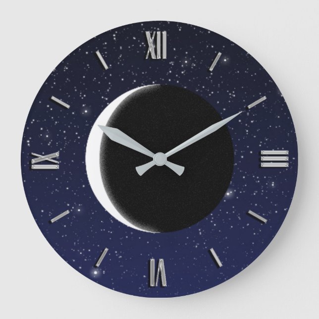 Phasen des Mondes Große Wanduhr (Vorderseite)