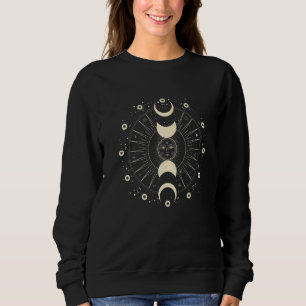 Phasen Dunkle Ästhetik Grunge Symbol Okkult Heidni Sweatshirt