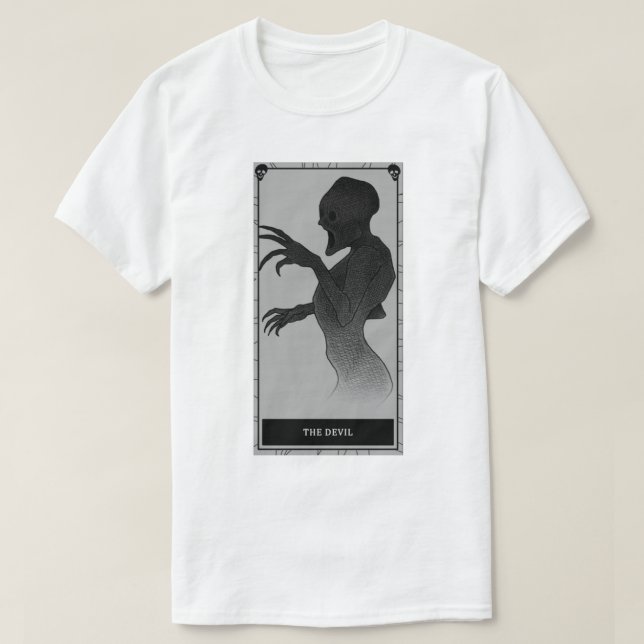 Phasmophobie Die Tarot-Karte des Teufels T-Shirt (Design vorne)