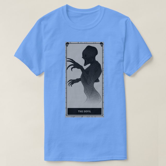 Phasmophobie Die Tarot-Karte des Teufels T-Shirt (Design vorne)