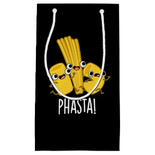 Phasta Funny Fast Pasta Pun Dark BG Kleine Geschenktüte