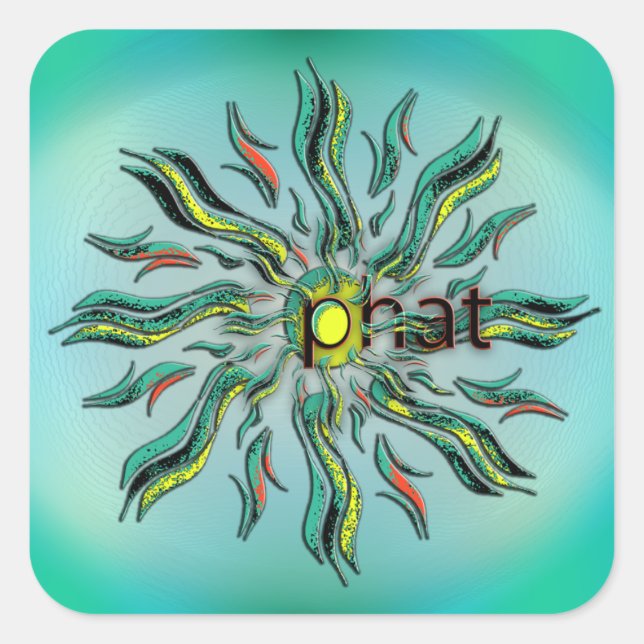 Phat Quadratischer Aufkleber (Vorderseite)