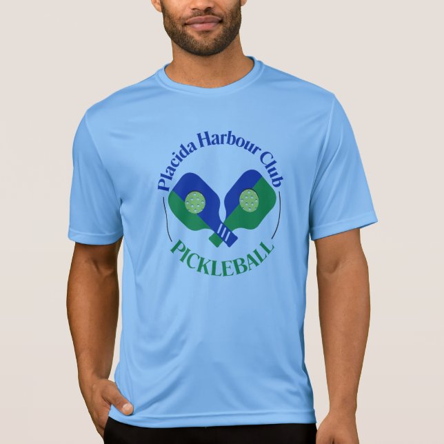 PHC Pickleball Konkurrenten-T-Shirtblau der T-Shirt (Vorderseite)