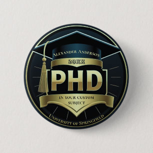 Phd-Abschluss-Doktorarbeit Button