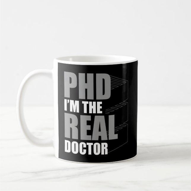 Phd Abschluss Doktorat Master für Studienabschluss Kaffeetasse (Links)