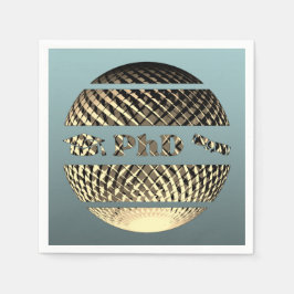 PhD Abschluss Gold Serviette