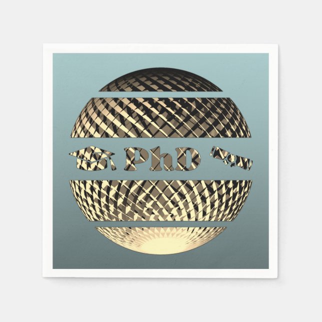 PhD Abschluss Gold Serviette (Vorderseite)