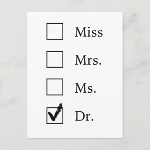 PhD-Abschlusspostkarte Ankündigungspostkarte